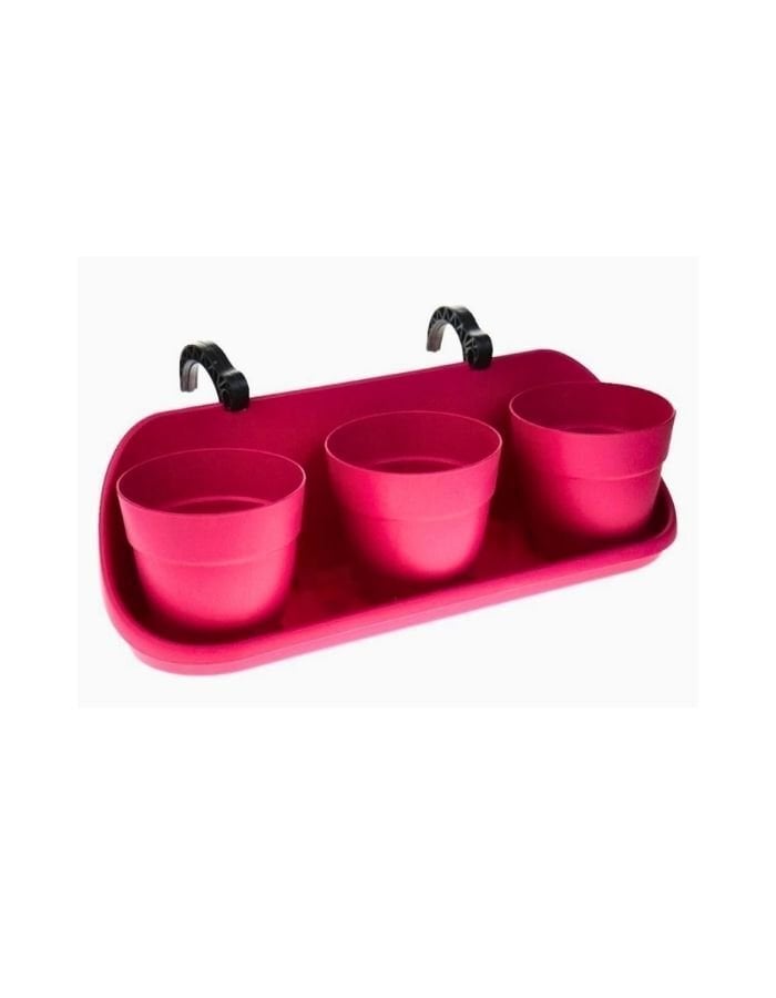 Poliwork Pembe Triple Manolya Saksı