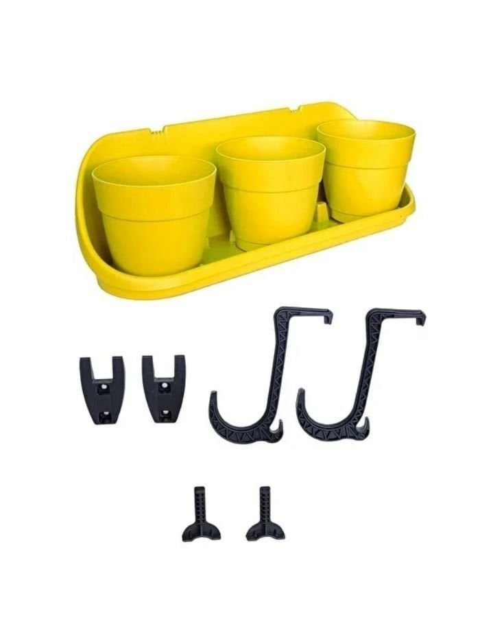 Poliwork Manolya Saksı Sarı Triple