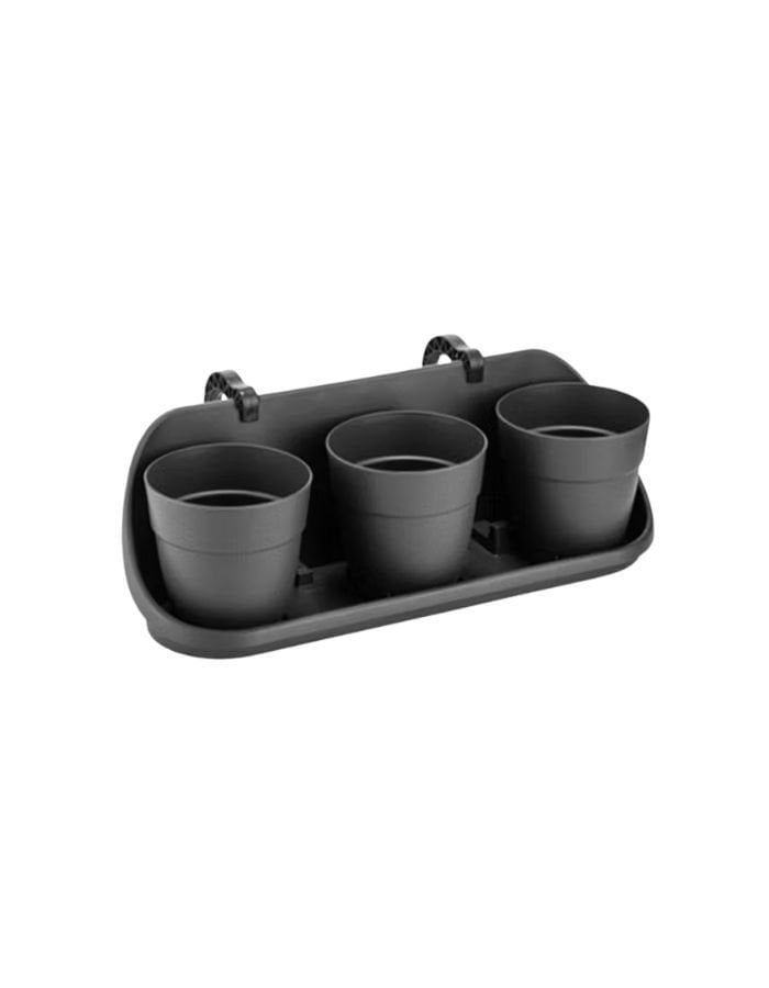 Poliwork Manolya Saksı Antrasit Triple