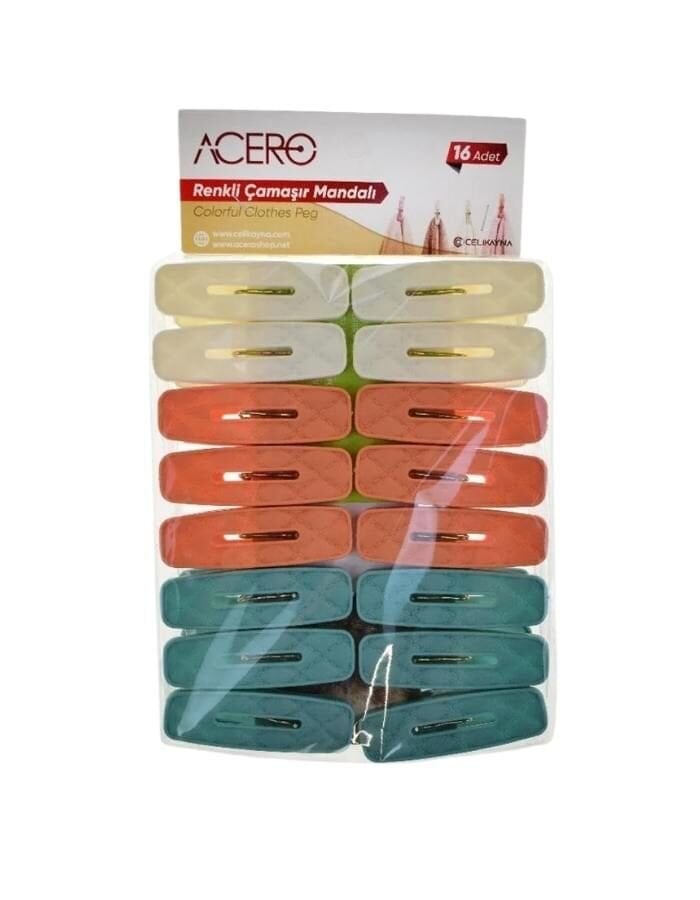 Acero 16'lı Renkli Çamaşır Mandal