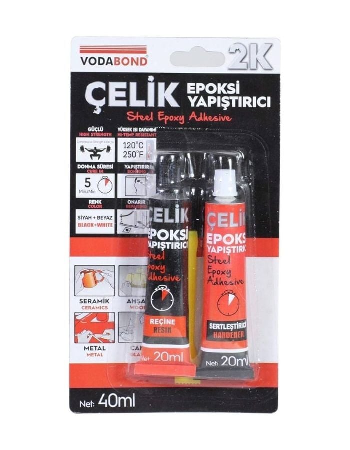 Vodabond Epoksi Yapıştırıcı Çelik 40 ML