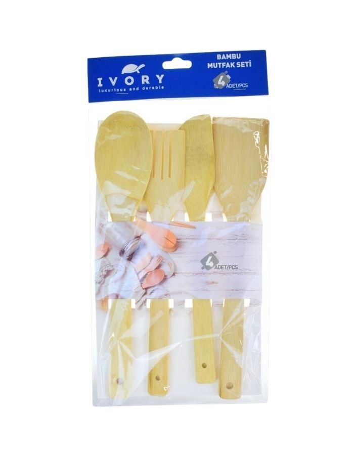 Ivory Bambu 4'lü Mutfak Seti