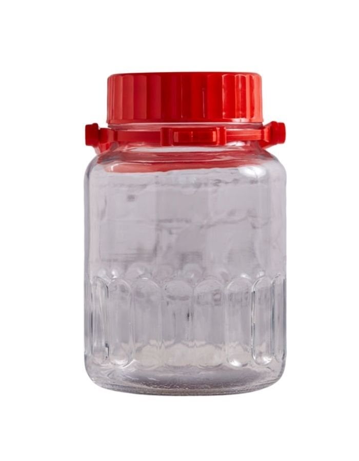 Kavanoz 5Lt Kırmızı Geniş Kapak