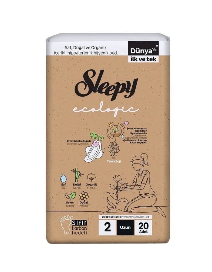 Sleepy Ekolojik Süper Eko Uzun Ped 20X12
