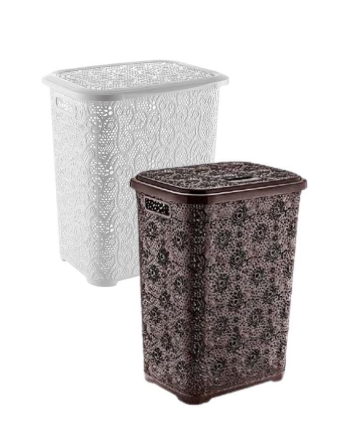 Polytime Dantel Desenli Kirli Çamaşır Sepeti