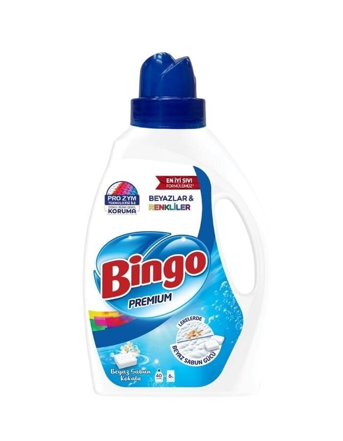 Bingo Renkliler ve Beyazlar Beyaz Sabun Sıvı Çamaşır Deterjanı 2600 ML