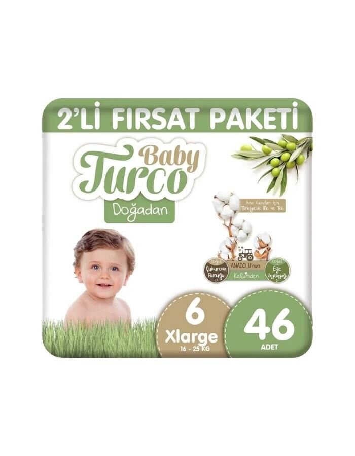 Baby Turco 46'lı Bebek Bezi 2'li Fırsat Paketi No:6