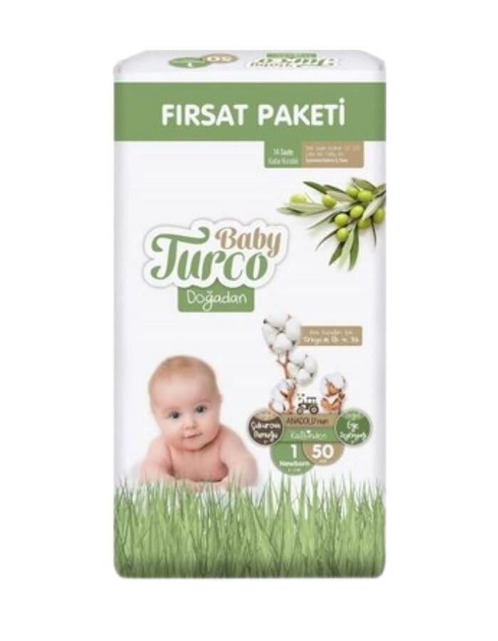 Baby Turco 50'li Bebek Bezi Fırsat Yeni Doğan Paketi No:1