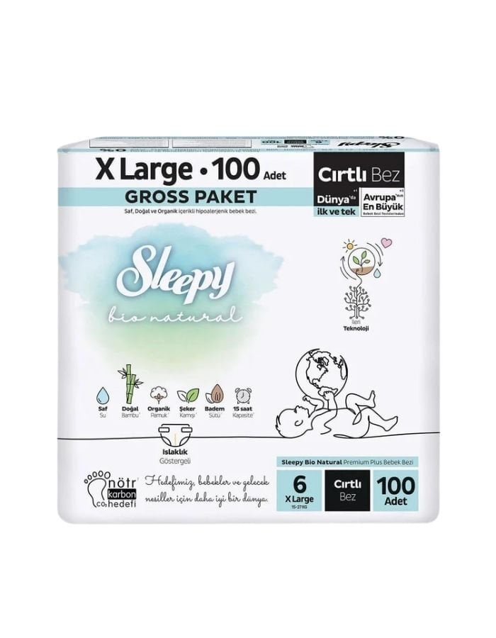 Sleepy Bio Bebek Bezi 100'lü No:6