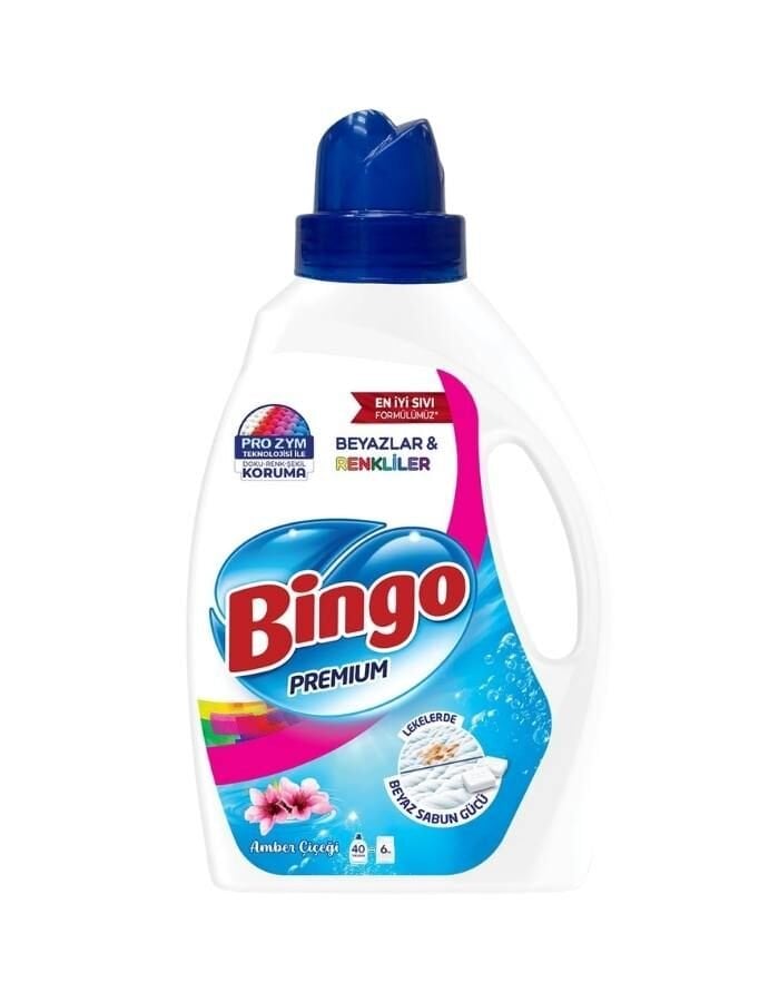 Bingo Amber Çiçeği Renkliler Beyazlar Sıvı Çamaşır Deterjanı 2600 ML