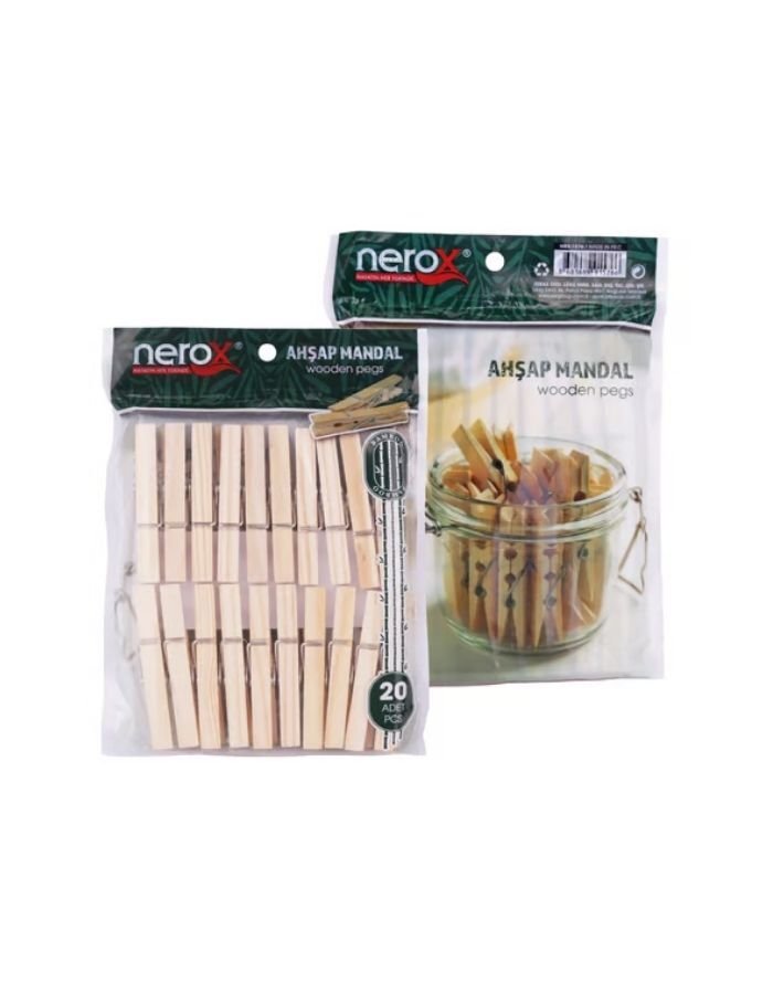 Nerox 20'li Ahşap Mandal