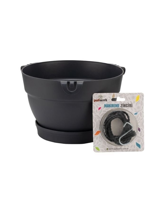 Poliwork Manyolya Makreme Saksı Renkli 24